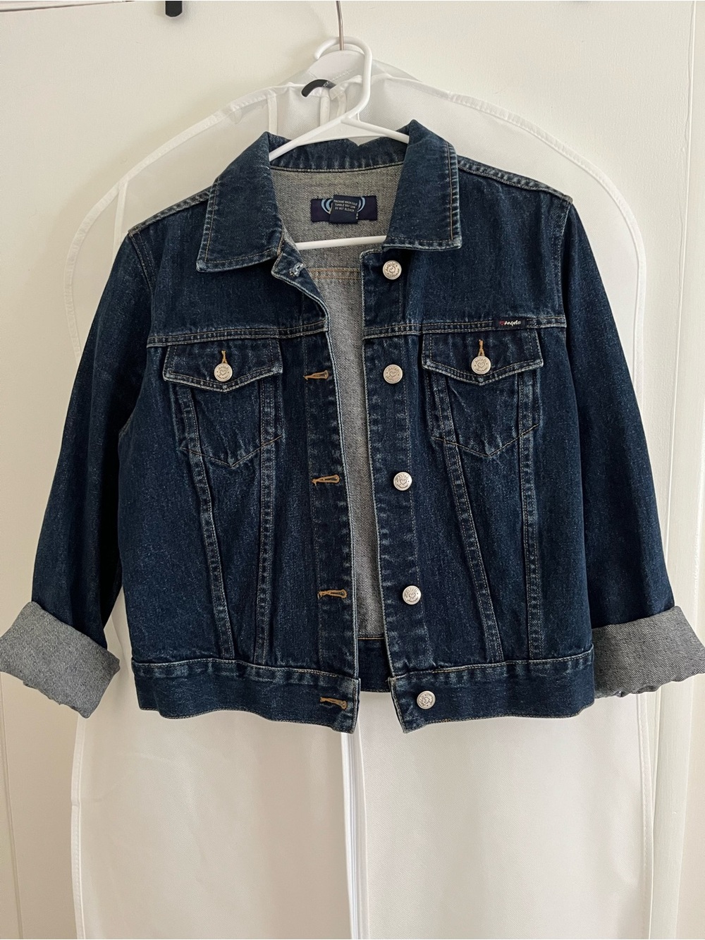 Angels Dark Blue Denim Trucker Jacket